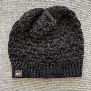 UGG black knit hat (unlined)